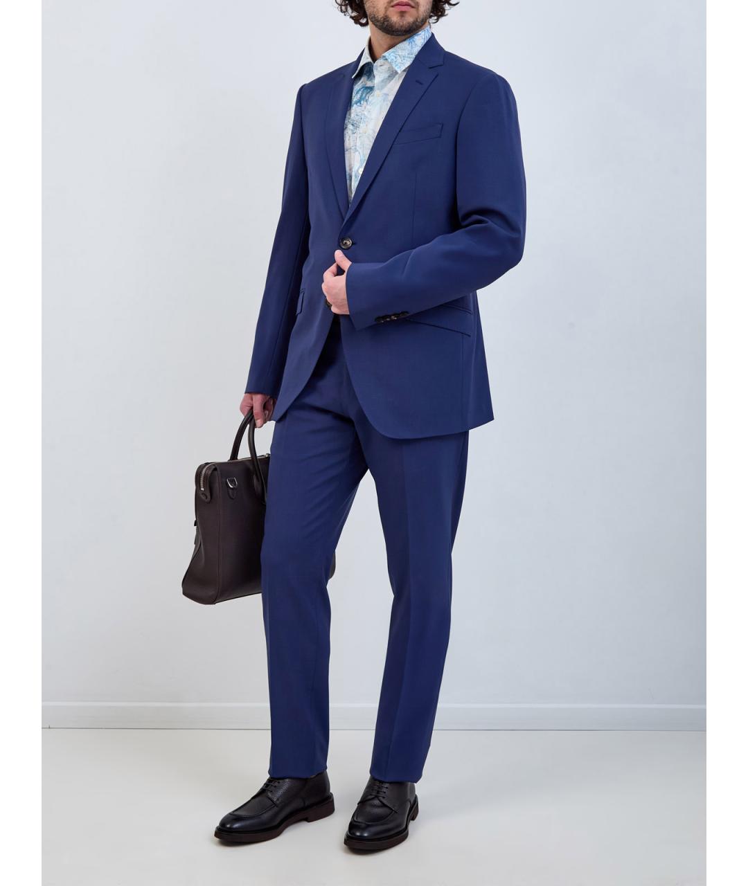 ETRO Синий шерстяной пиджак, фото 2