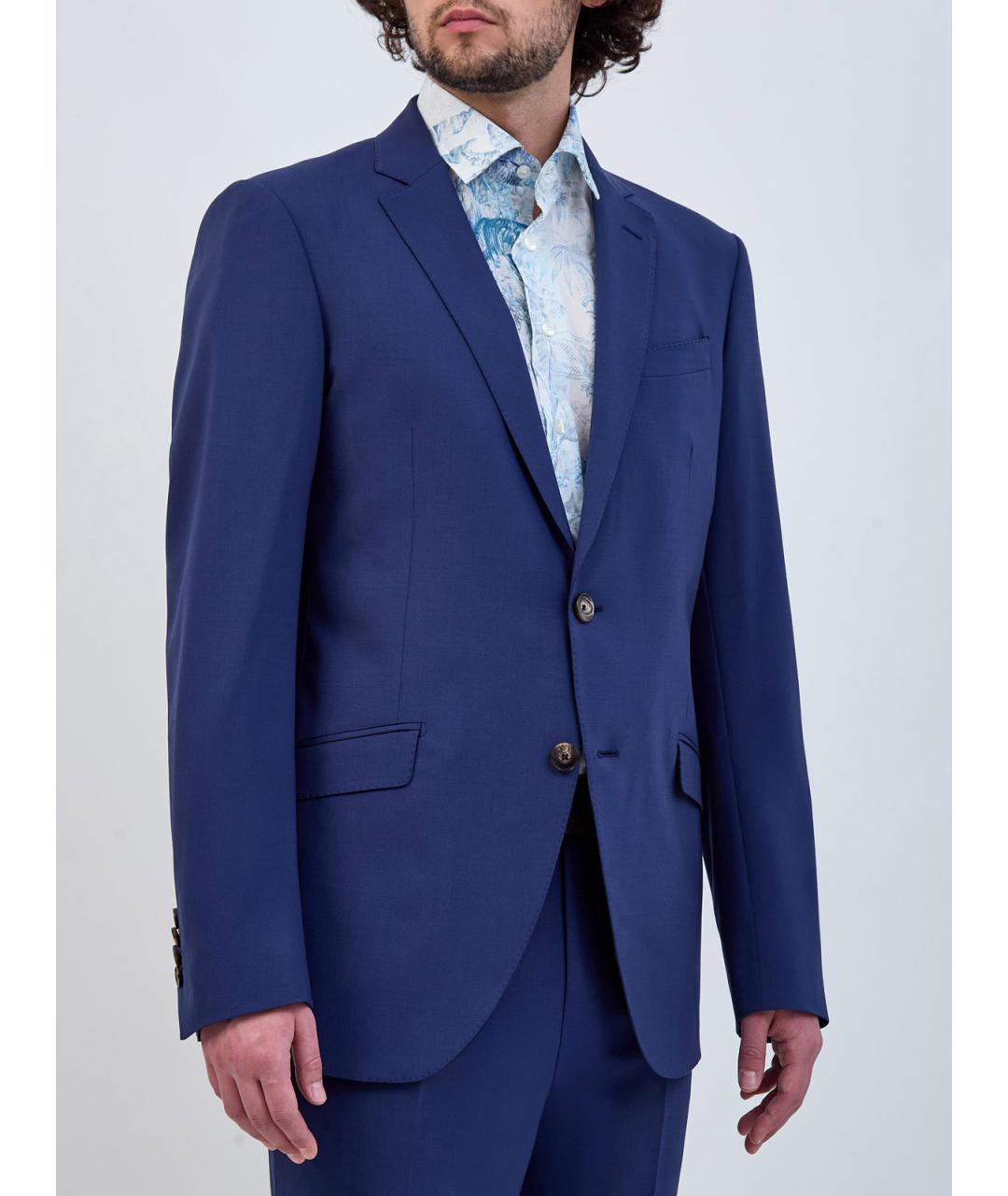 ETRO Синий шерстяной пиджак, фото 3