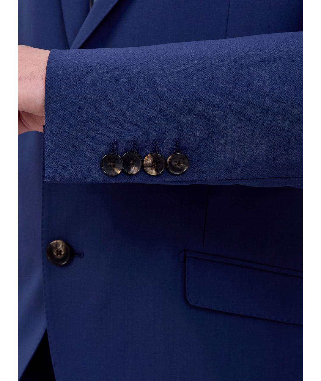 ETRO Синий шерстяной пиджак, фото 5