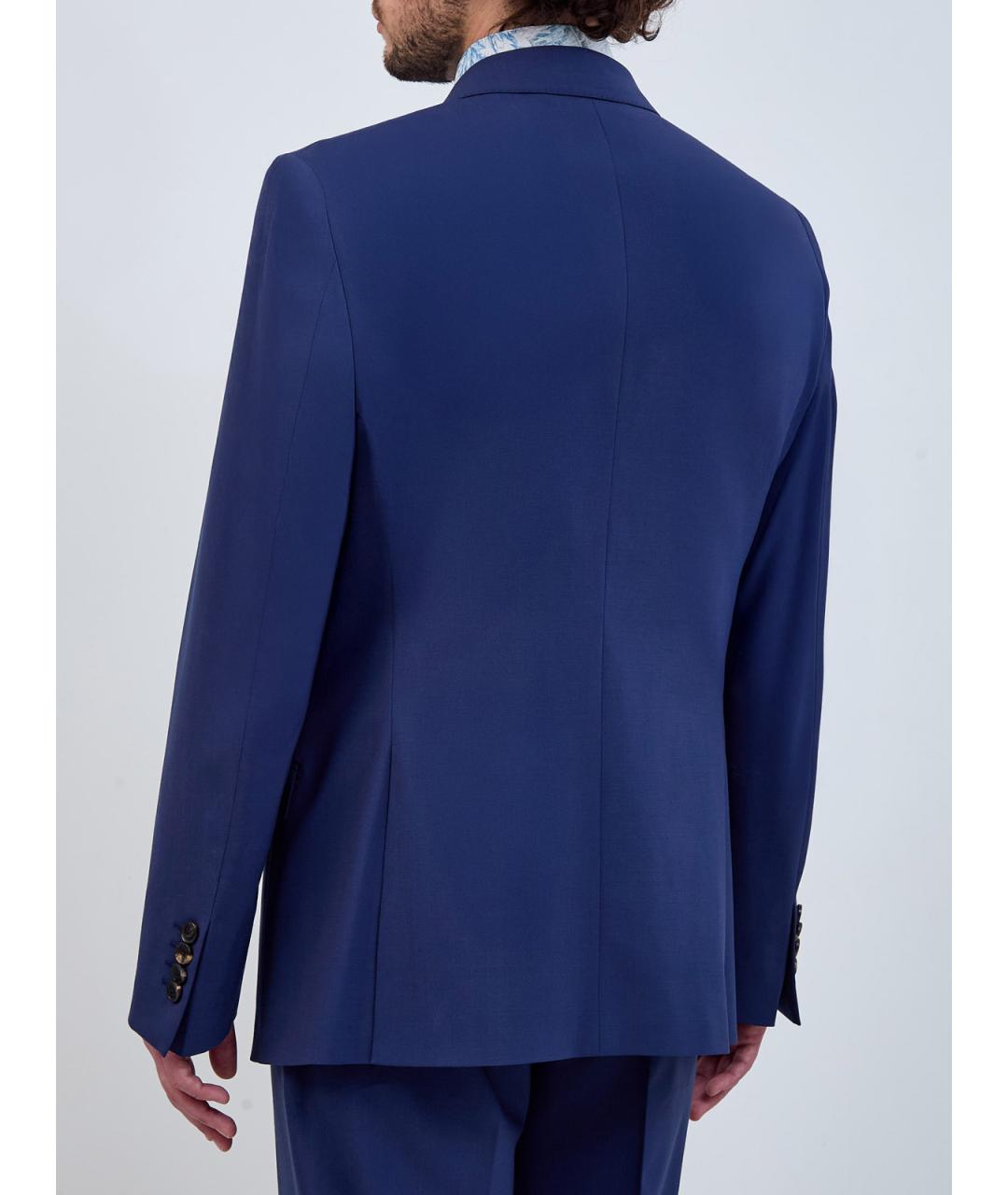 ETRO Синий шерстяной пиджак, фото 4