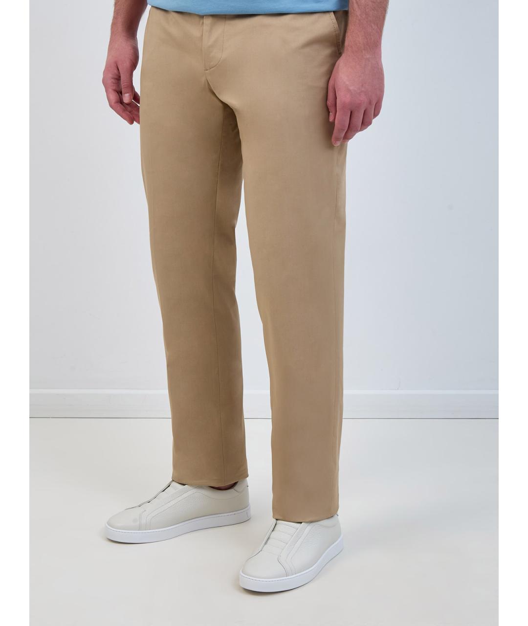 ETRO Бежевые хлопковые повседневные брюки, фото 3