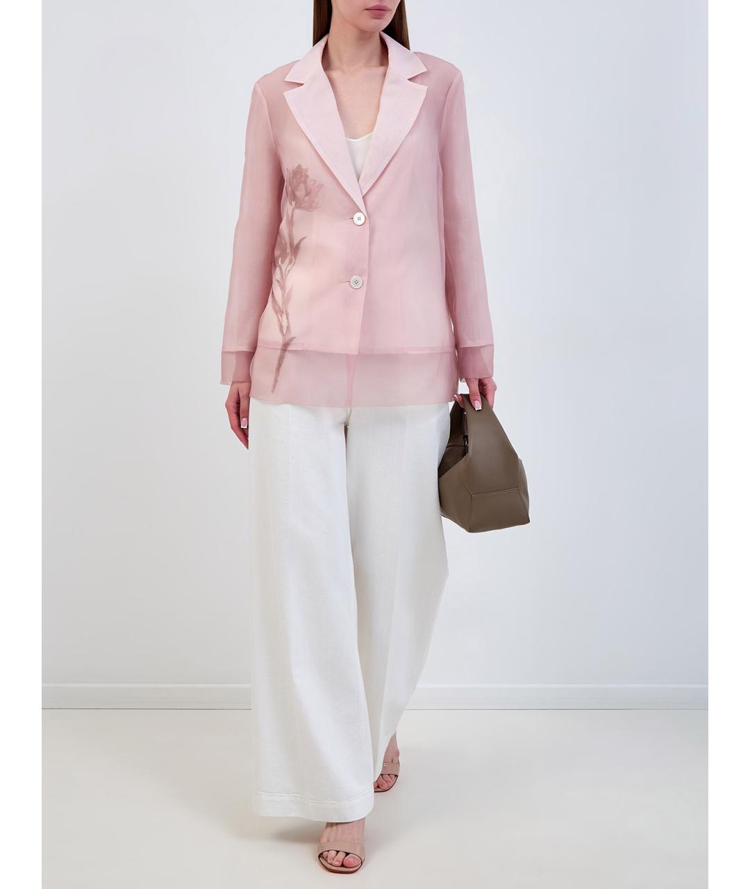 PESERICO Розовый полиэстеровый жакет/пиджак, фото 2