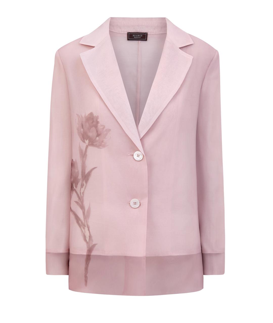 PESERICO Розовый полиэстеровый жакет/пиджак, фото 1