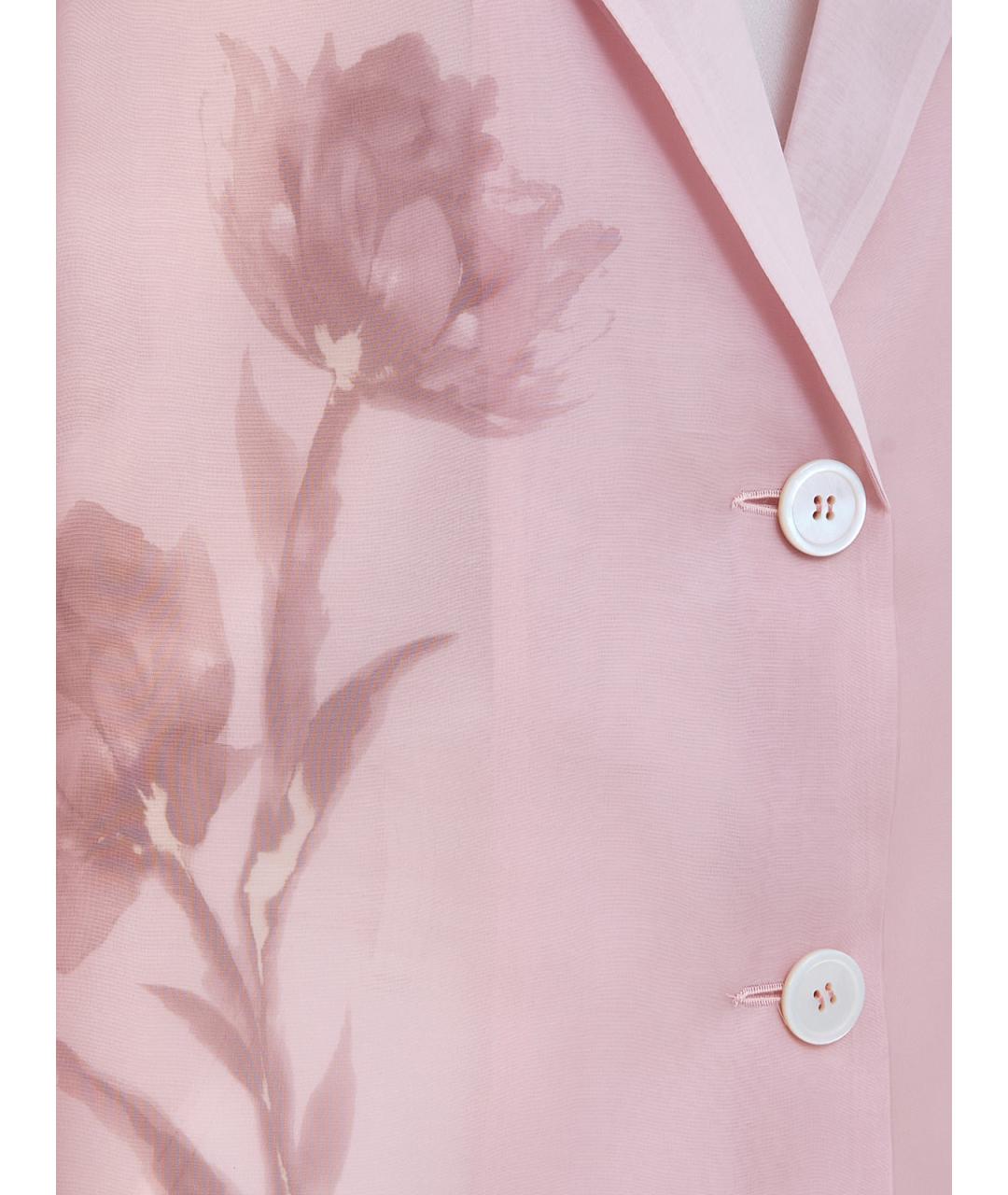 PESERICO Розовый полиэстеровый жакет/пиджак, фото 5