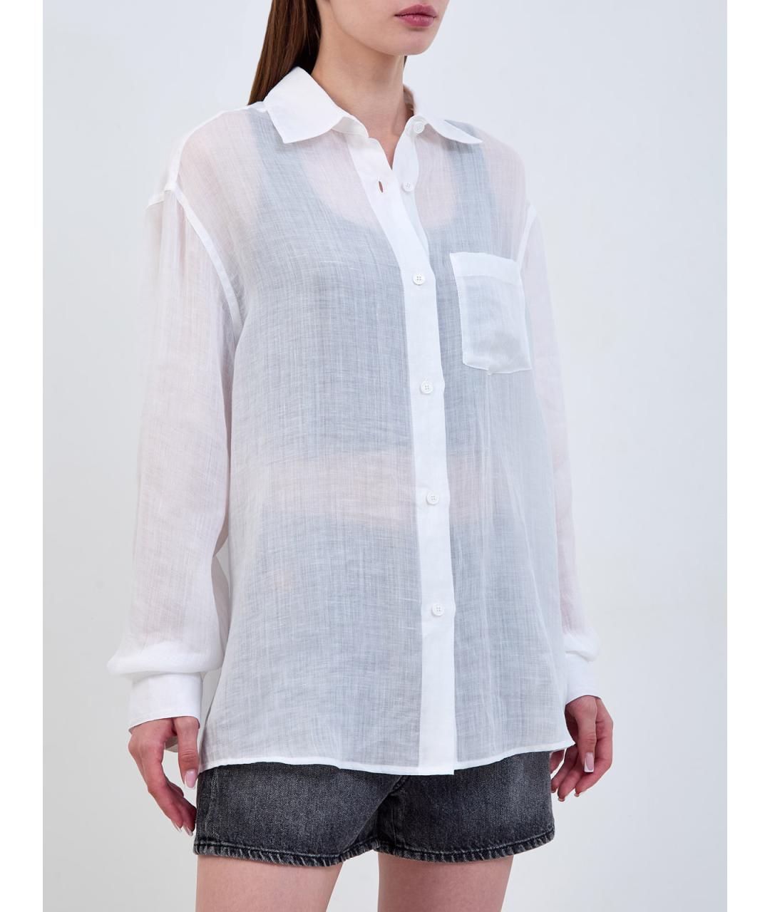 JACOB COHEN Белая льняная рубашка, фото 3