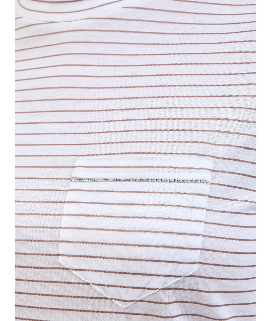 PESERICO Белая хлопковая футболка, фото 5