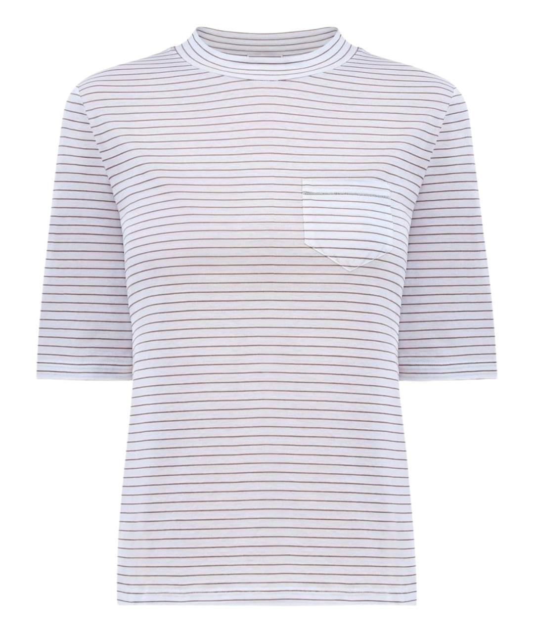 PESERICO Белая хлопковая футболка, фото 1