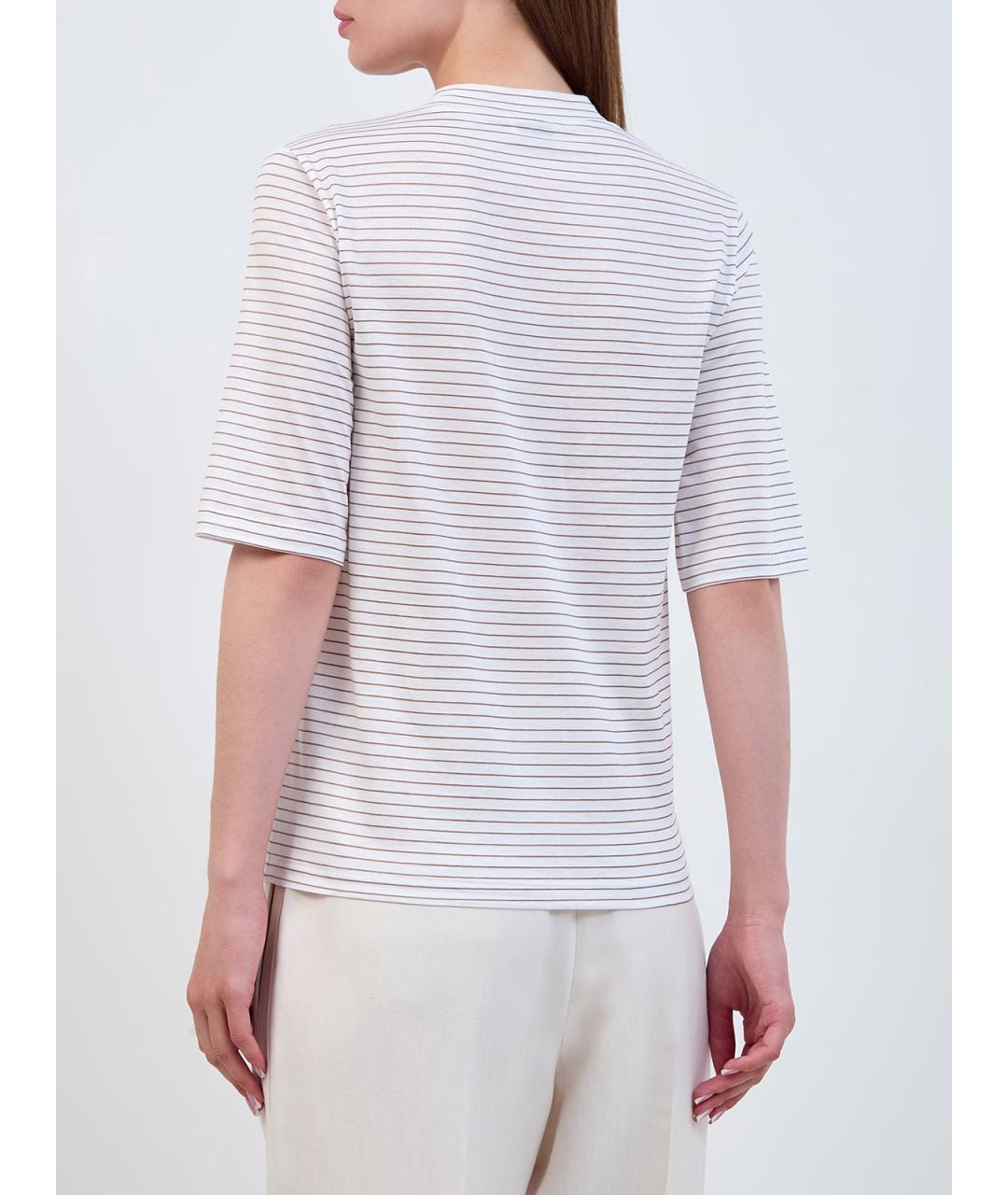 PESERICO Белая хлопковая футболка, фото 4