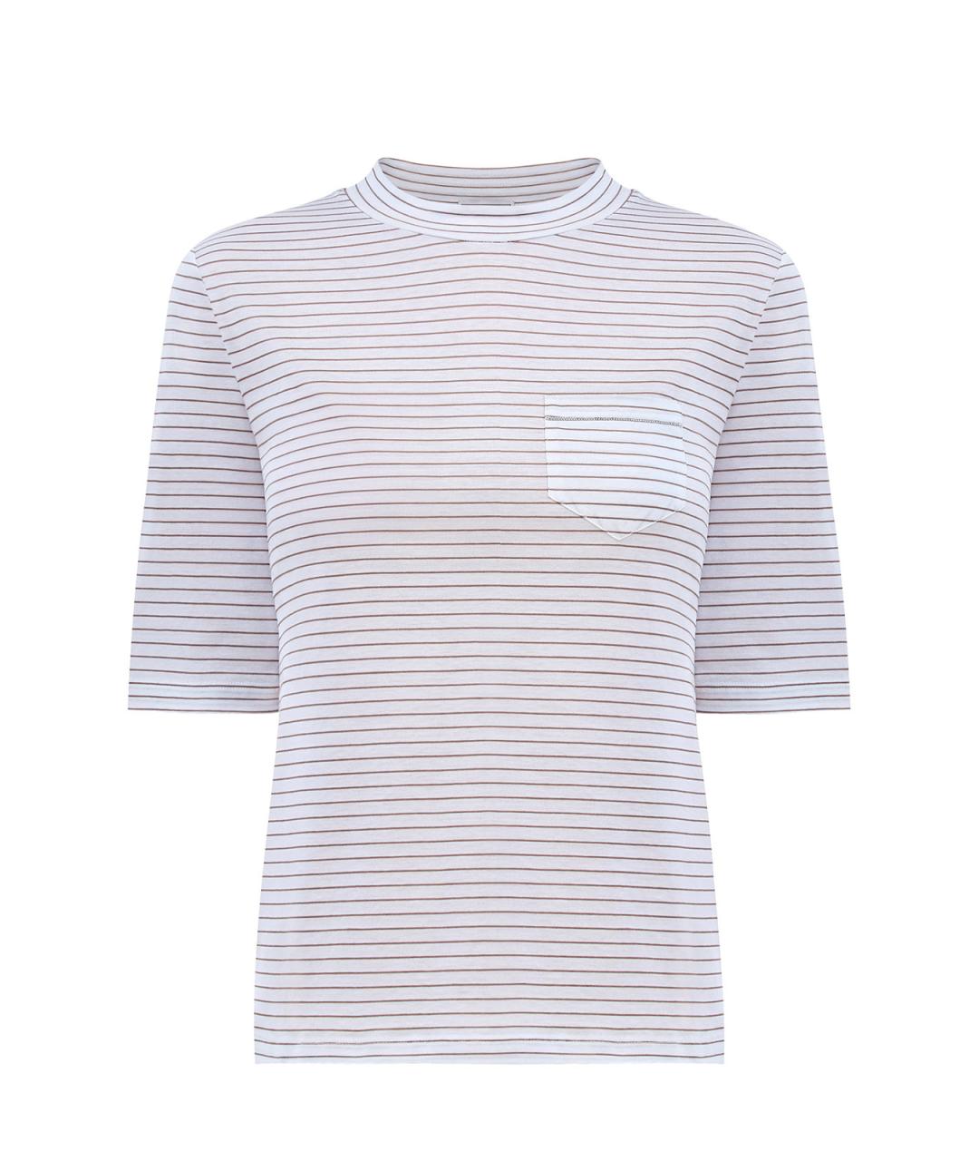 PESERICO Белая хлопковая футболка, фото 6