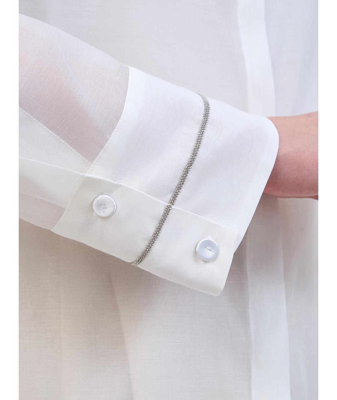 PESERICO Белая хлопковая блузы, фото 5