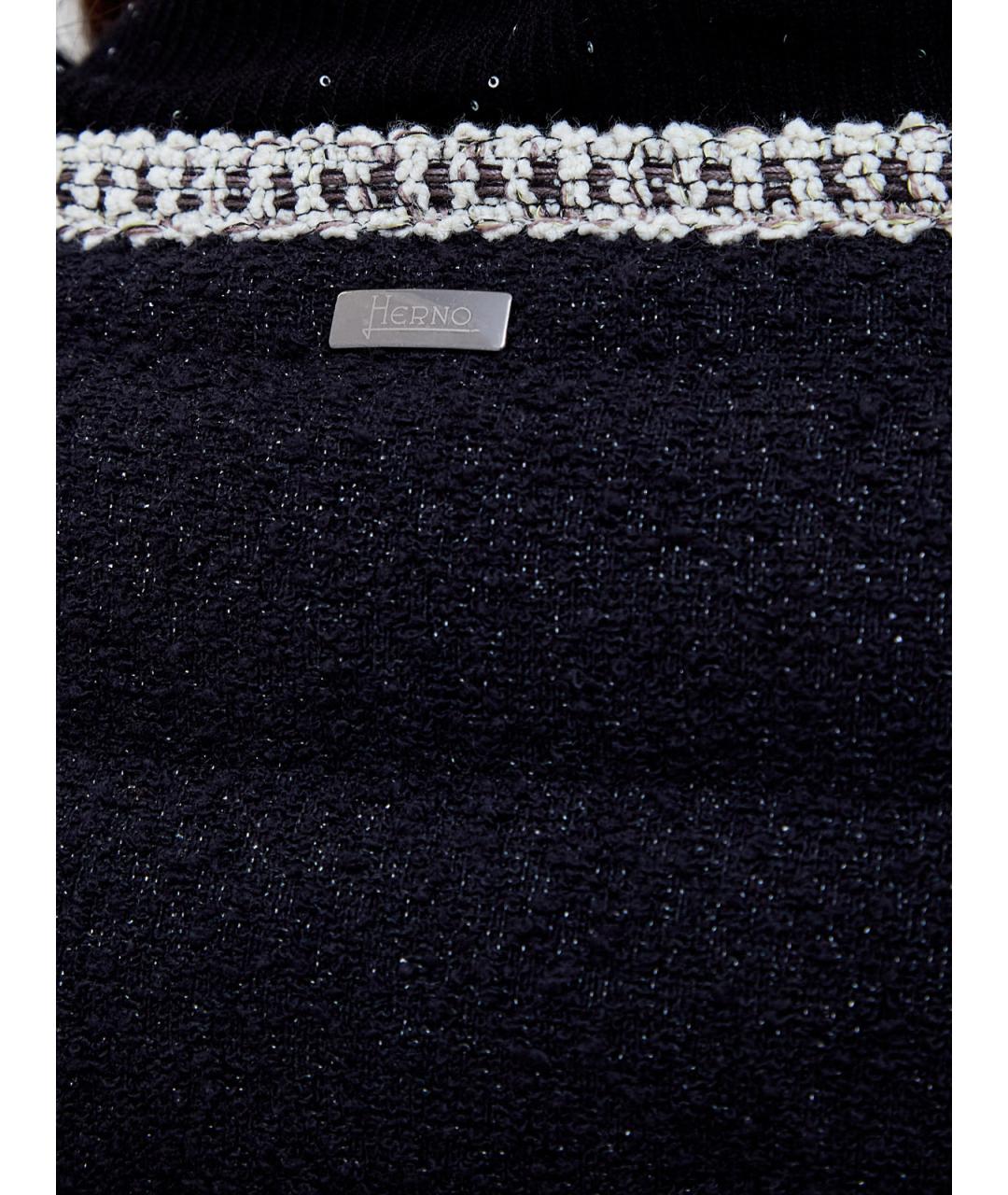 HERNO Темно-синяя хлопковая куртка, фото 5