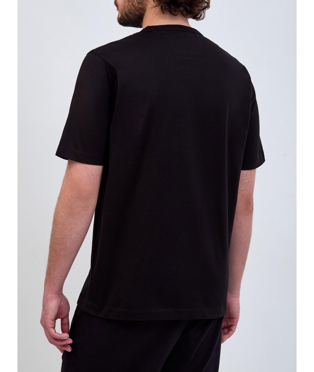 CP COMPANY Черная хлопковая футболка, фото 4