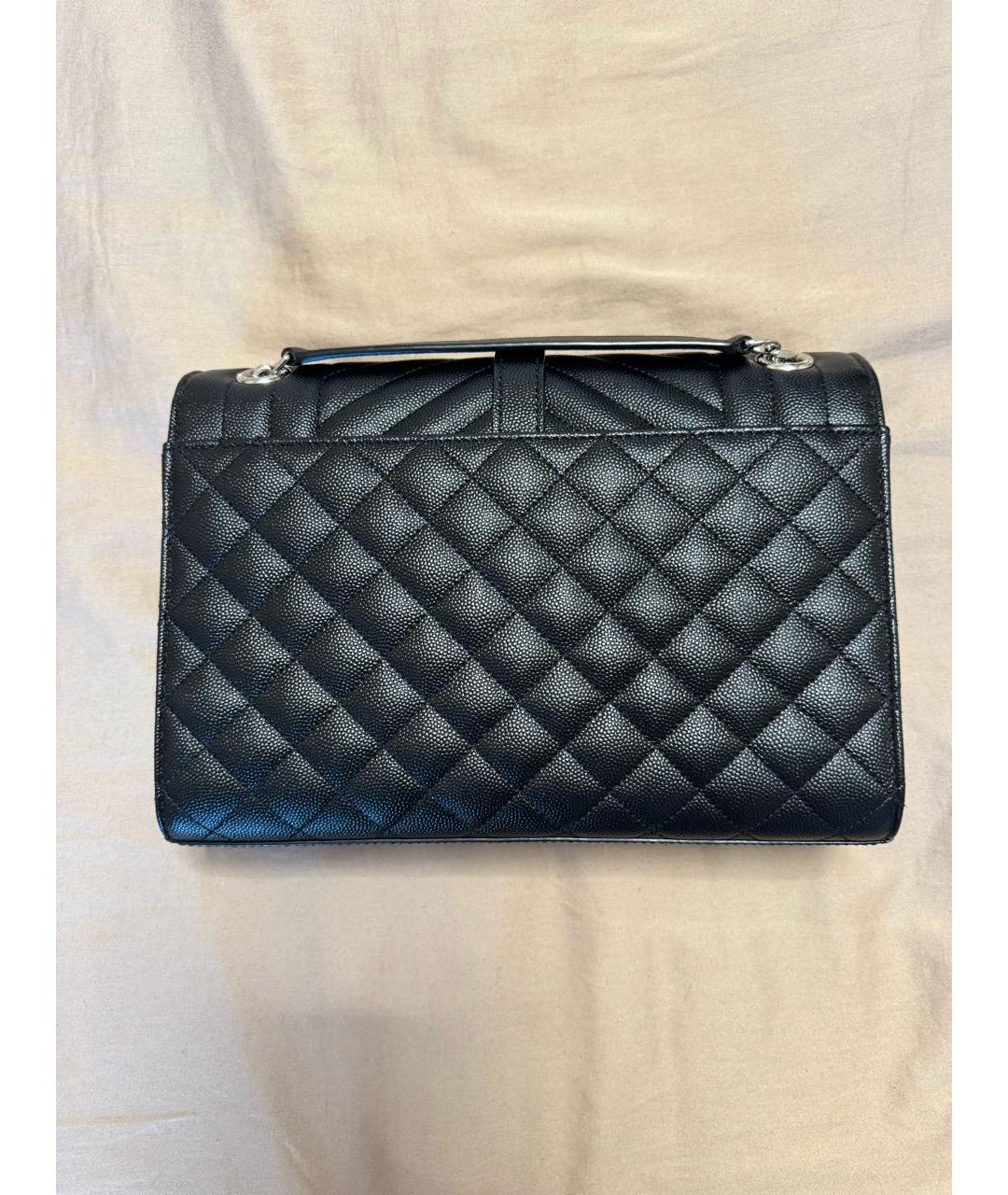 SAINT LAURENT Черная кожаная сумка через плечо, фото 3