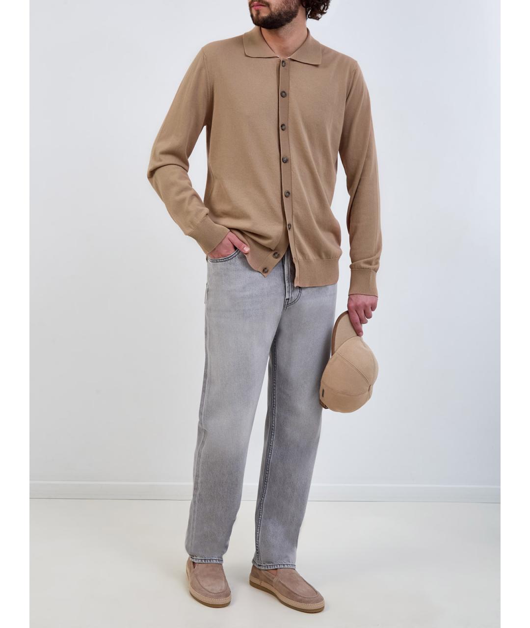 JACOB COHEN Серые хлопковые прямые джинсы, фото 2