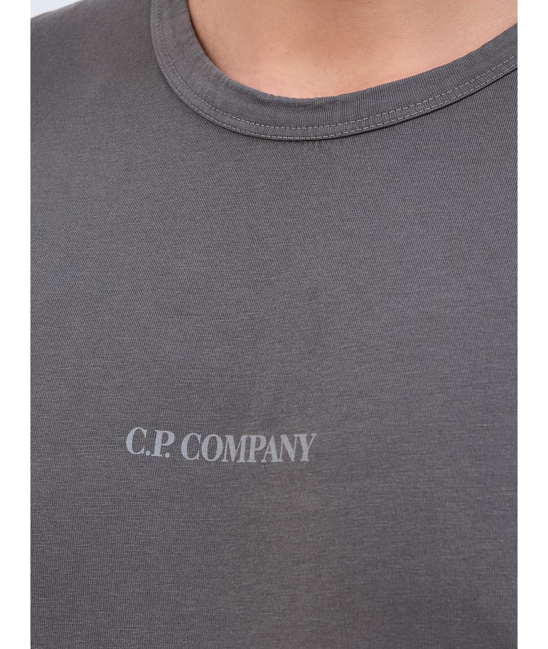 CP COMPANY Серая хлопковая футболка, фото 5