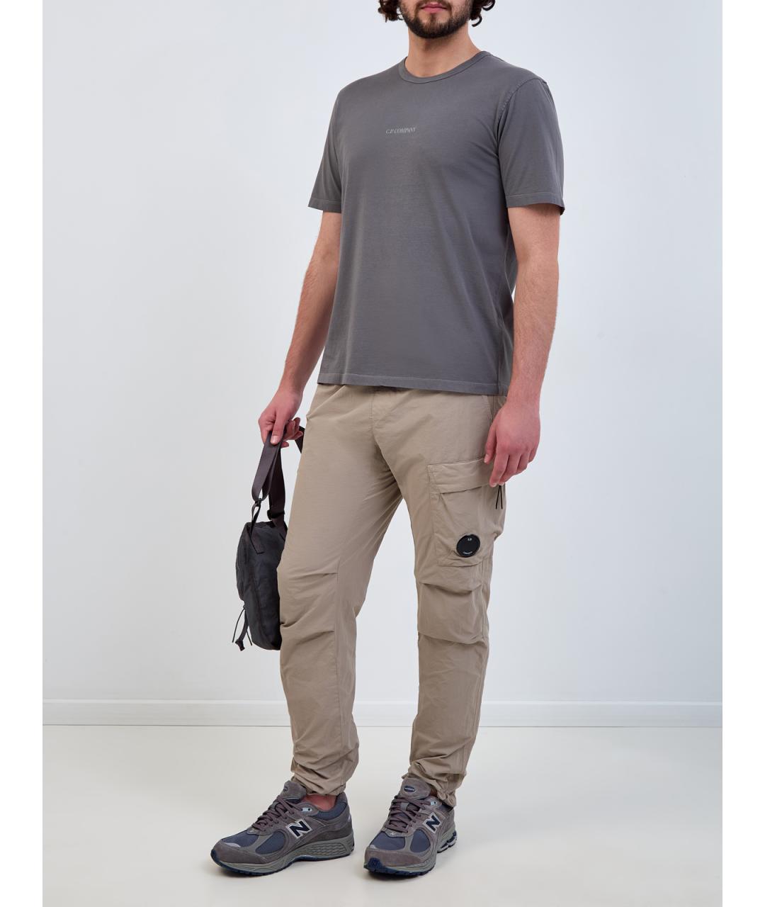 CP COMPANY Серая хлопковая футболка, фото 2