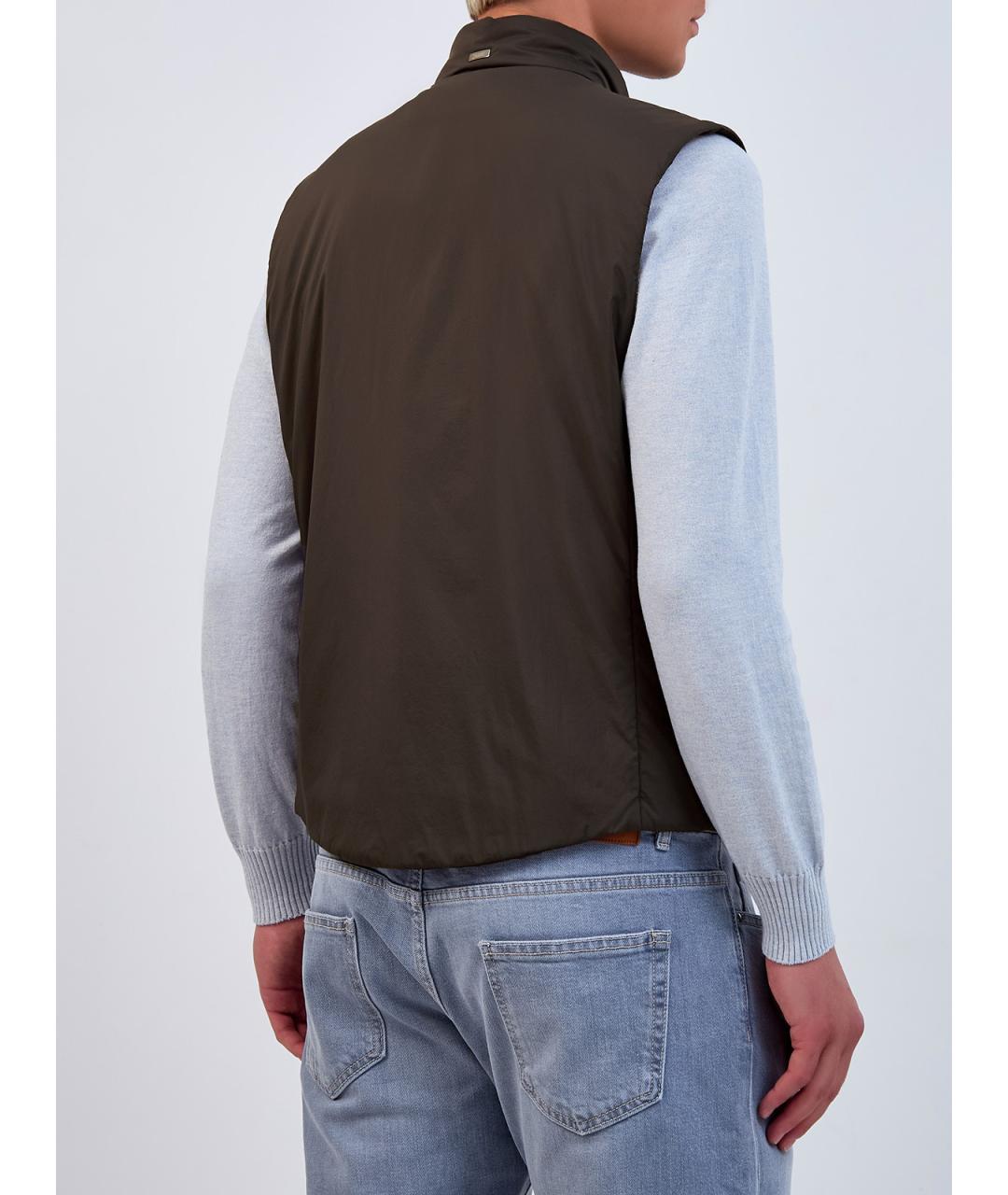 HERNO Коричневый полиамидовый жилет, фото 4