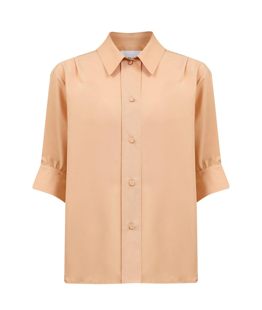 JIL SANDER Оранжевая хлопковая блузы, фото 1