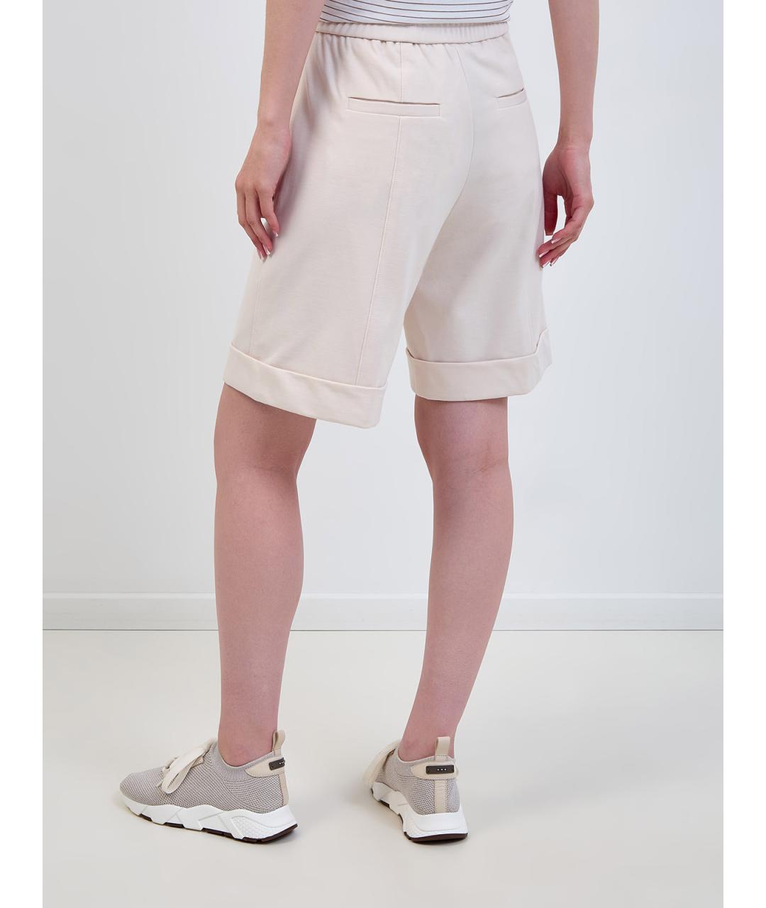 PESERICO Бежевые хлопковые шорты, фото 4