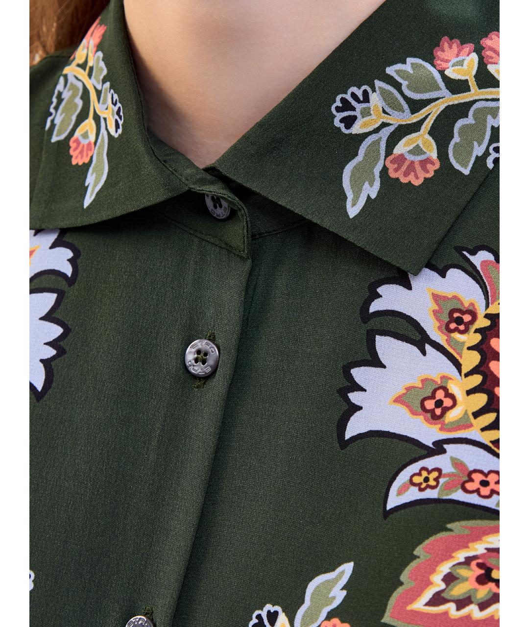 ETRO Зеленая шелковая блузы, фото 3