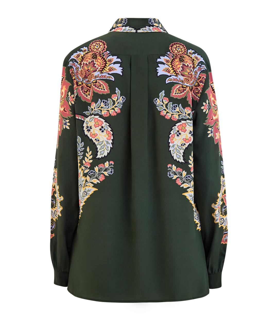 ETRO Зеленая шелковая блузы, фото 2
