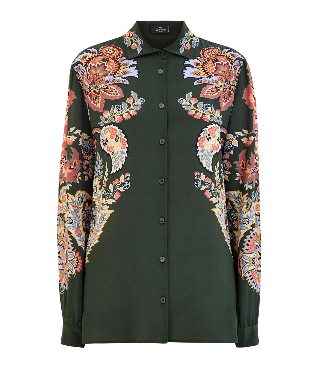 ETRO Зеленая шелковая блузы, фото 1