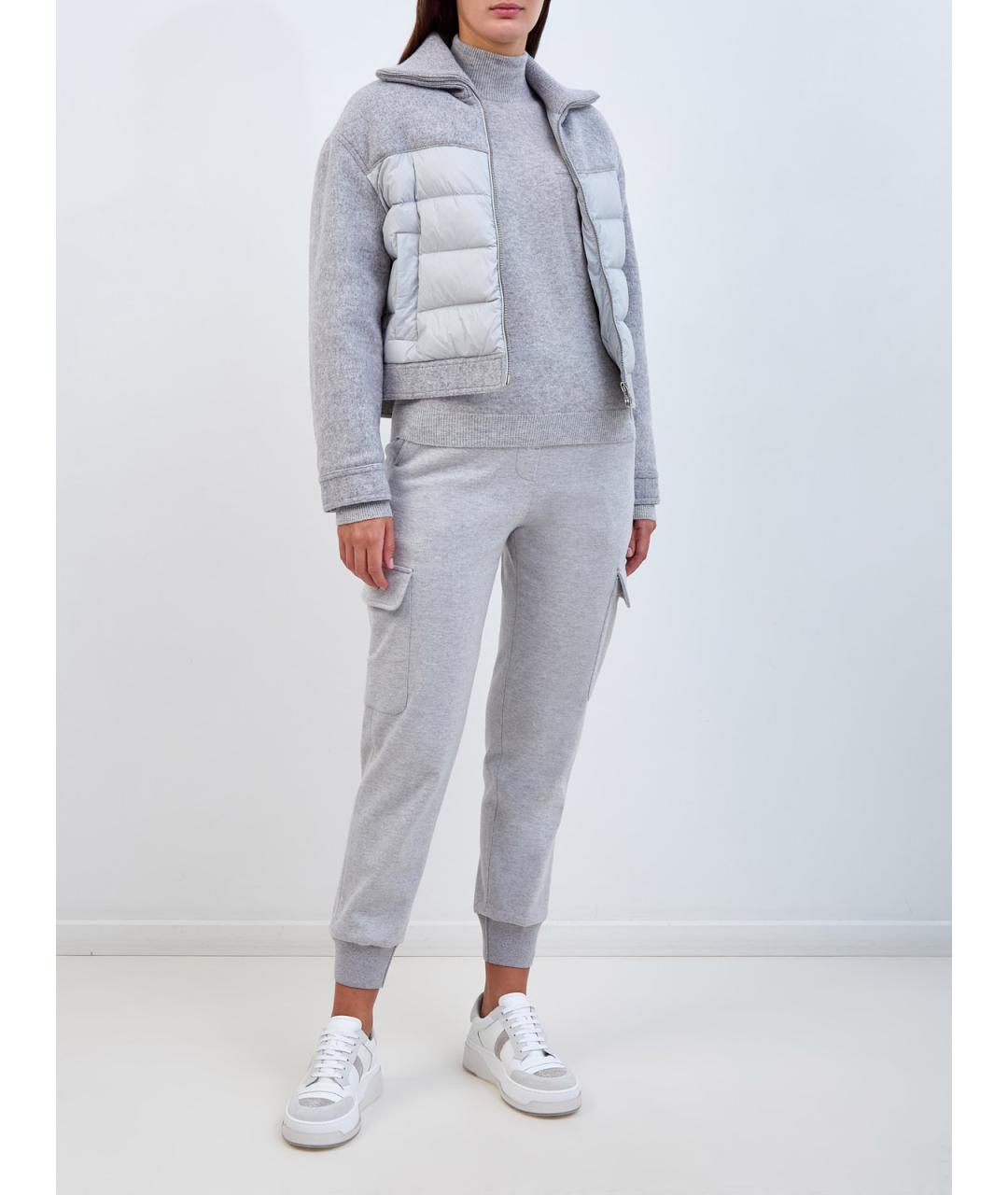 PESERICO Серые хлопковые спортивные брюки и шорты, фото 2