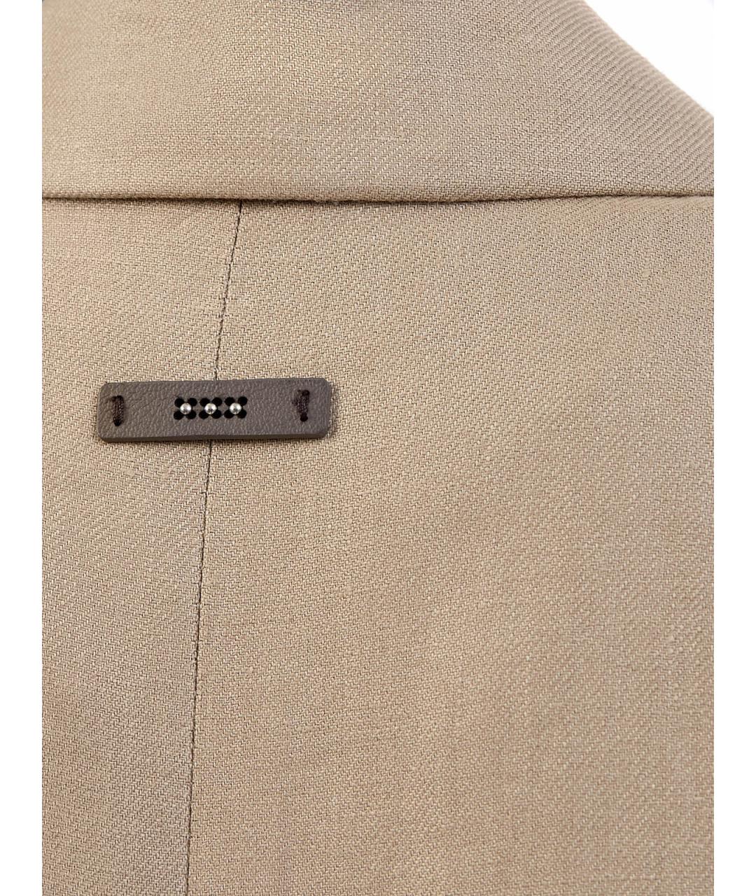 PESERICO Бежевый льняной жакет/пиджак, фото 5