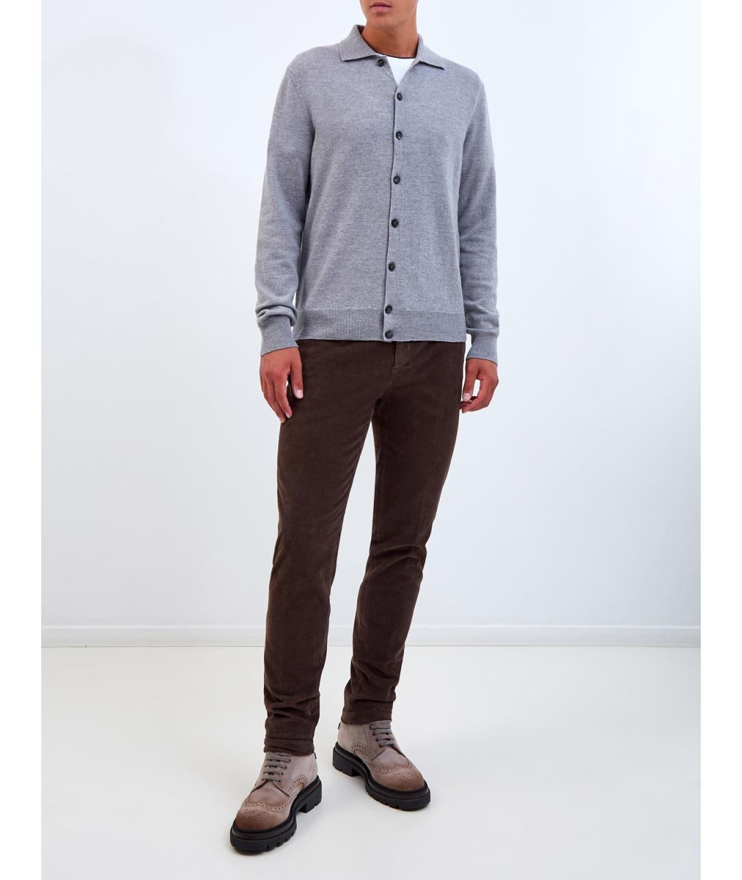 PESERICO Серый шерстяной кардиган, фото 2