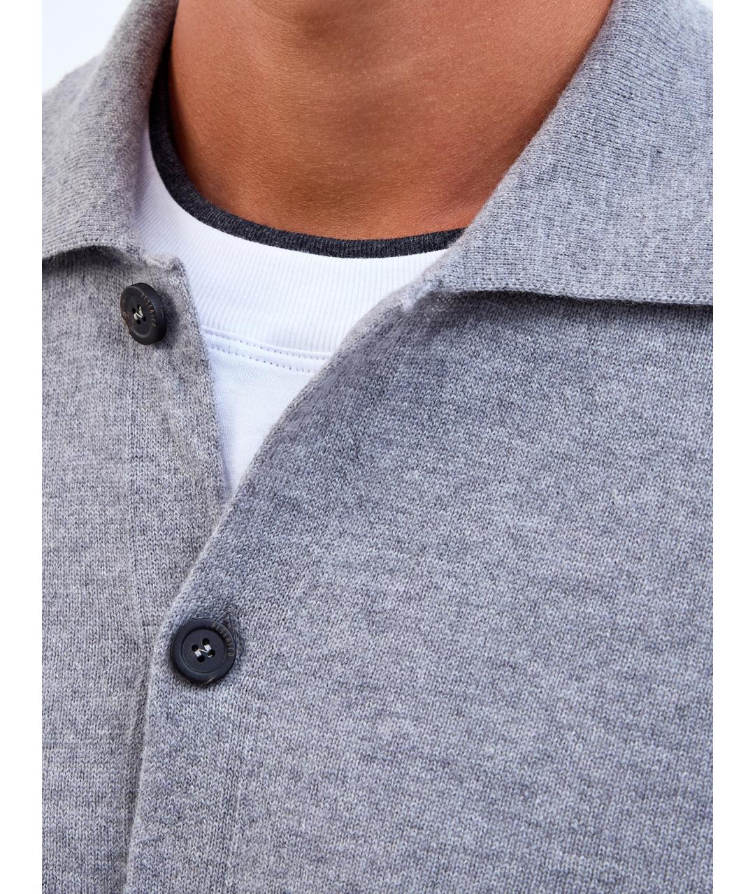 PESERICO Серый шерстяной кардиган, фото 5