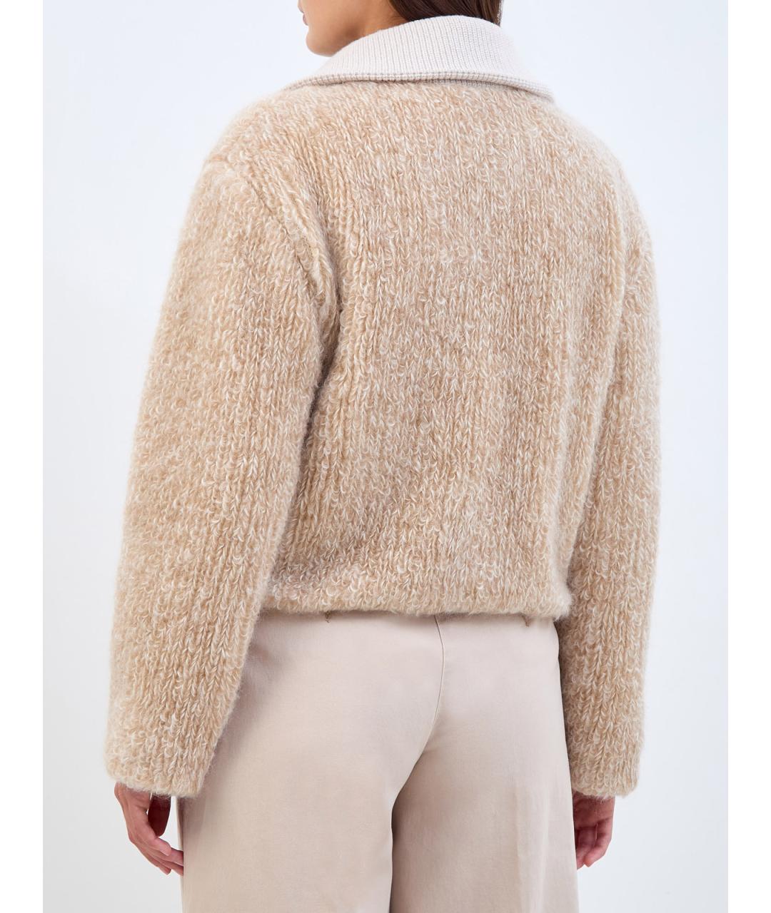 PESERICO Бежевая шерстяная куртка, фото 4