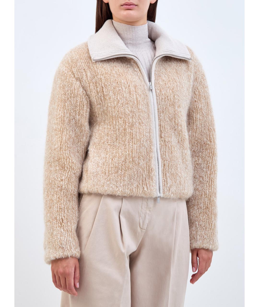 PESERICO Бежевая шерстяная куртка, фото 3