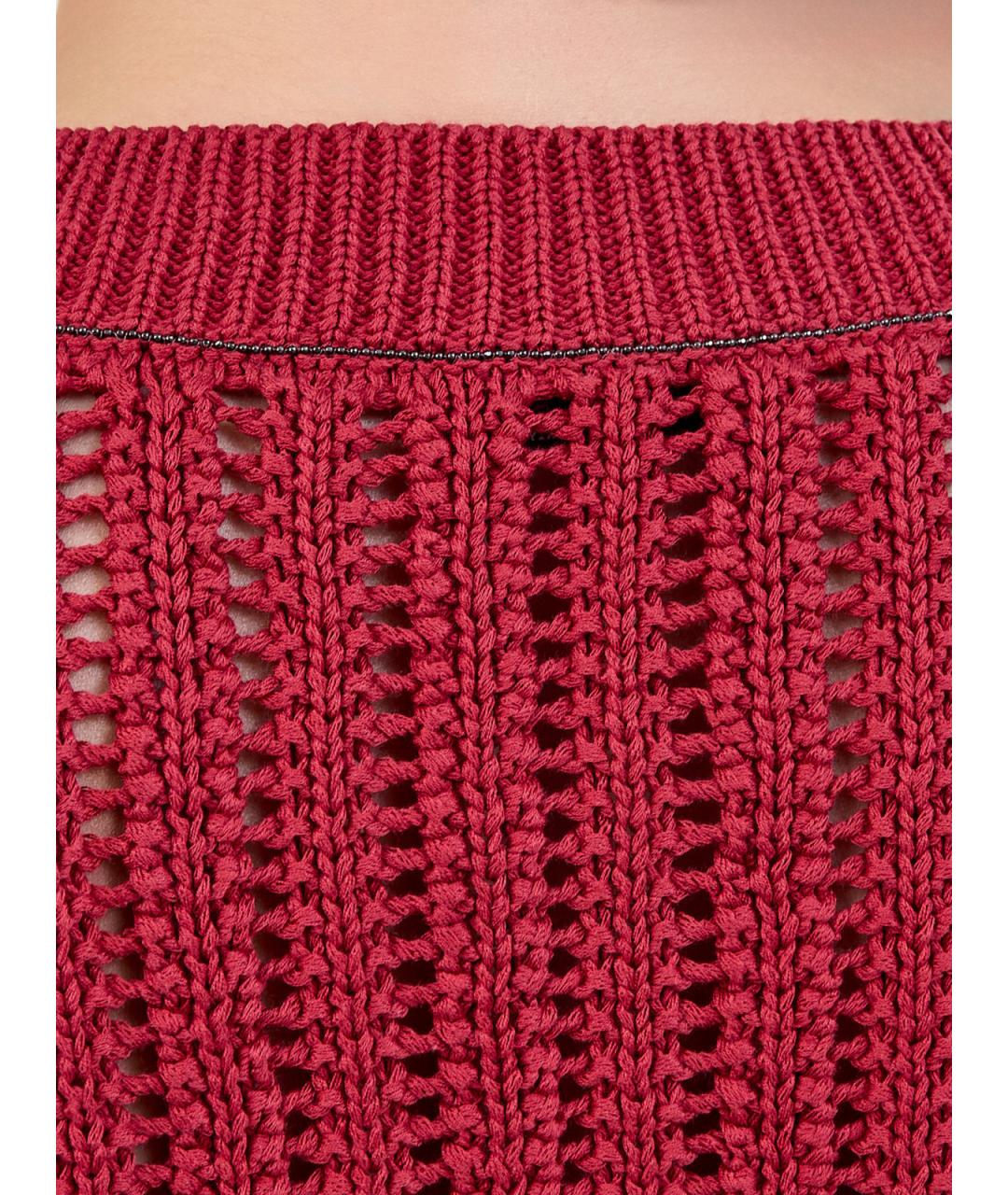 BRUNELLO CUCINELLI Красный хлопковый джемпер / свитер, фото 5