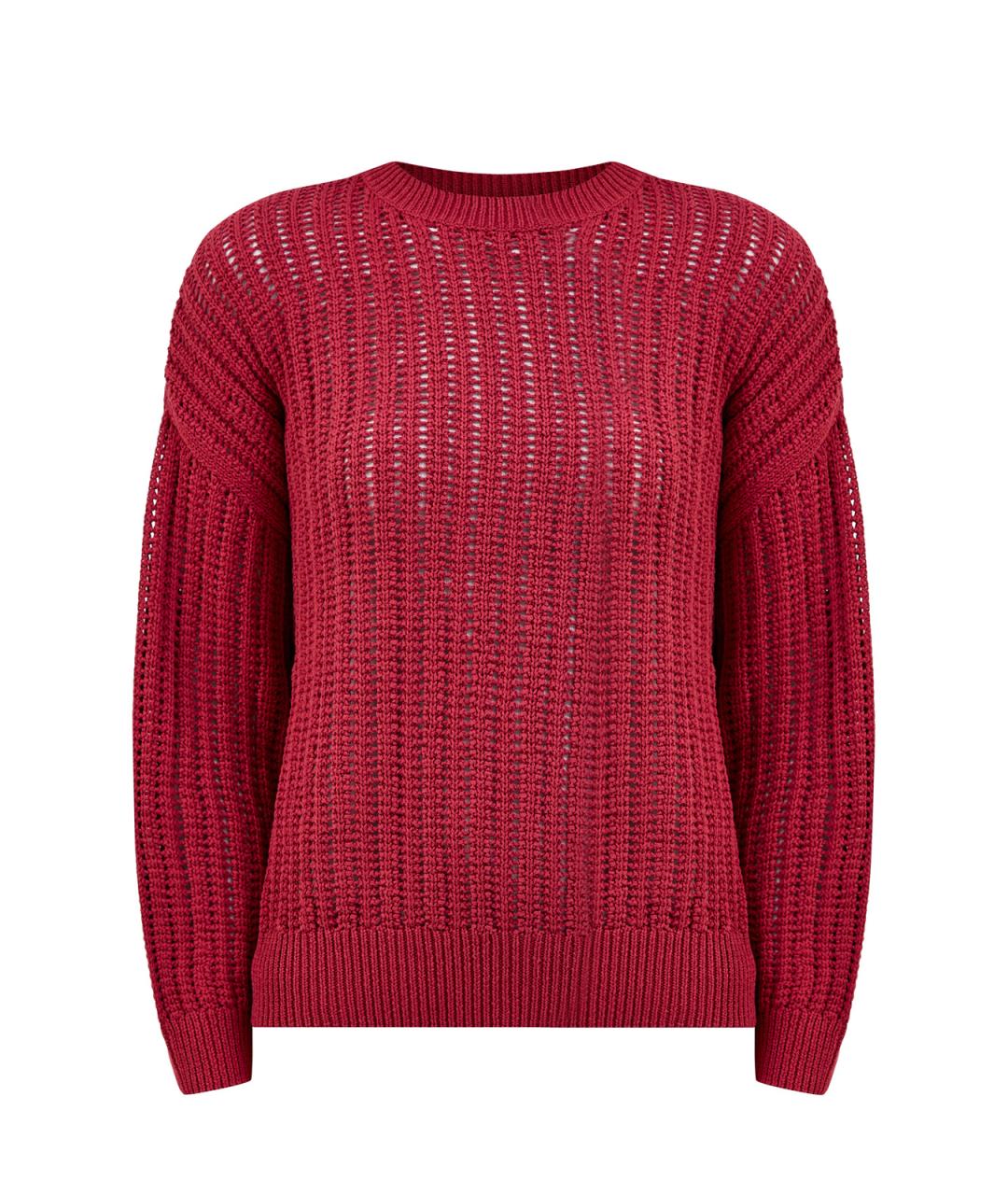 BRUNELLO CUCINELLI Красный хлопковый джемпер / свитер, фото 1