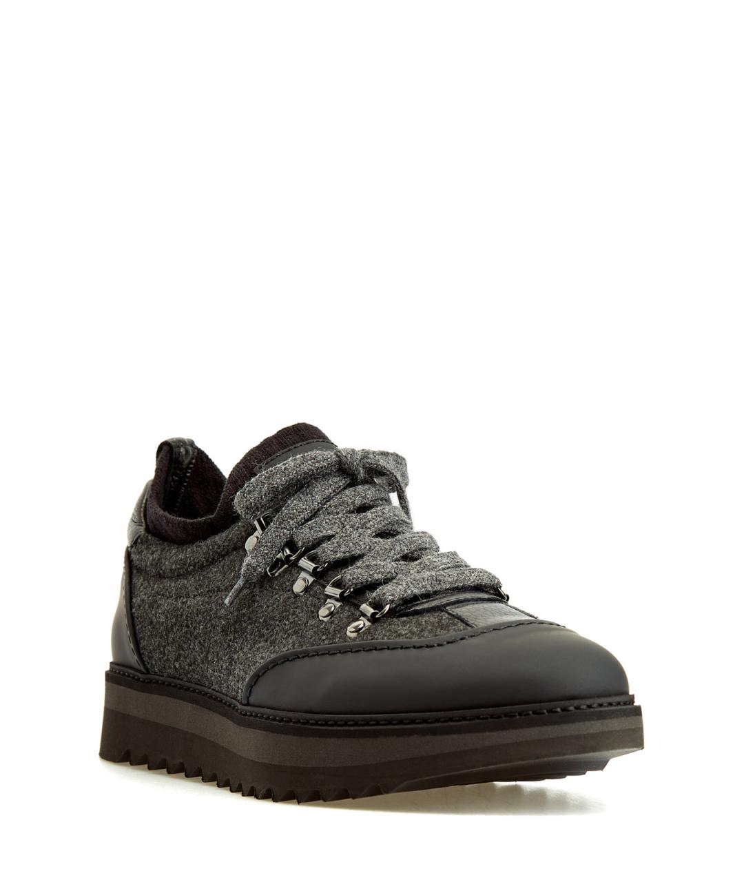 BARRETT Серые текстильные низкие кроссовки / кеды, фото 3