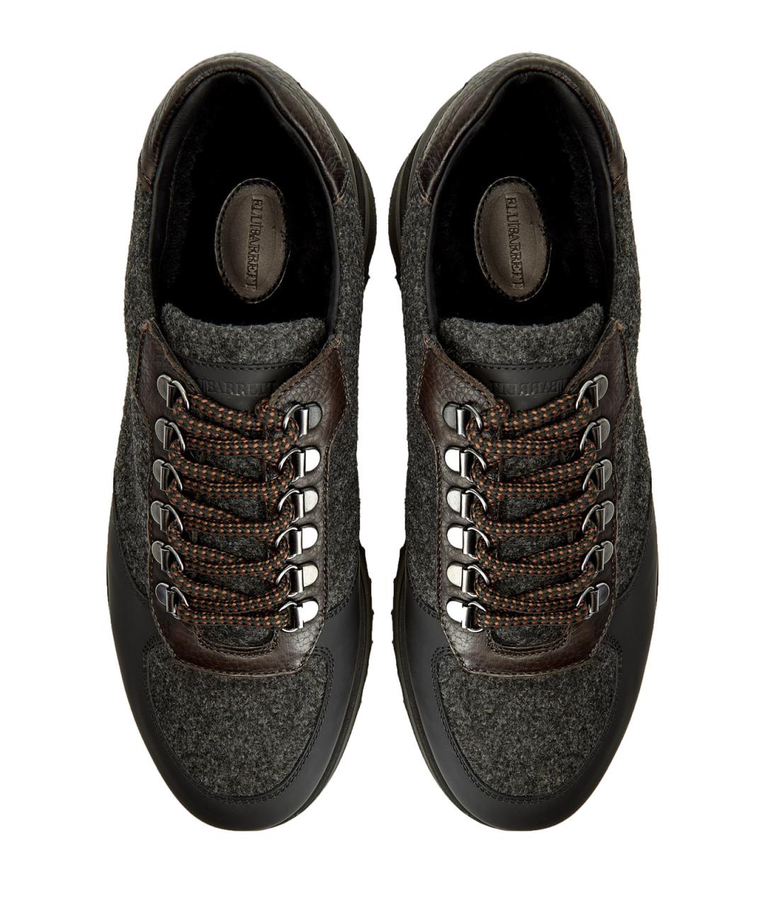 BARRETT Серые кожаные низкие кроссовки / кеды, фото 6