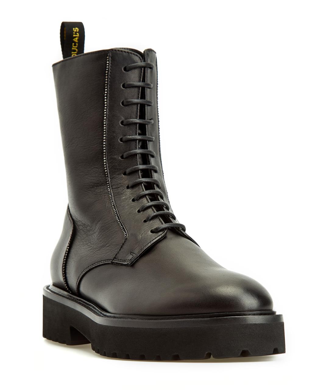 DOUCAL'S Черные кожаные ботинки, фото 3