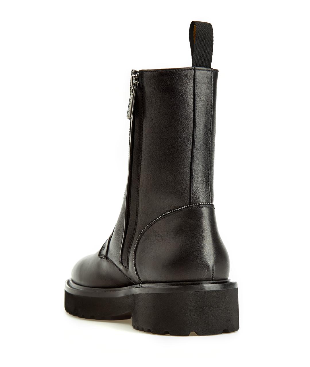 DOUCAL'S Черные кожаные ботинки, фото 4