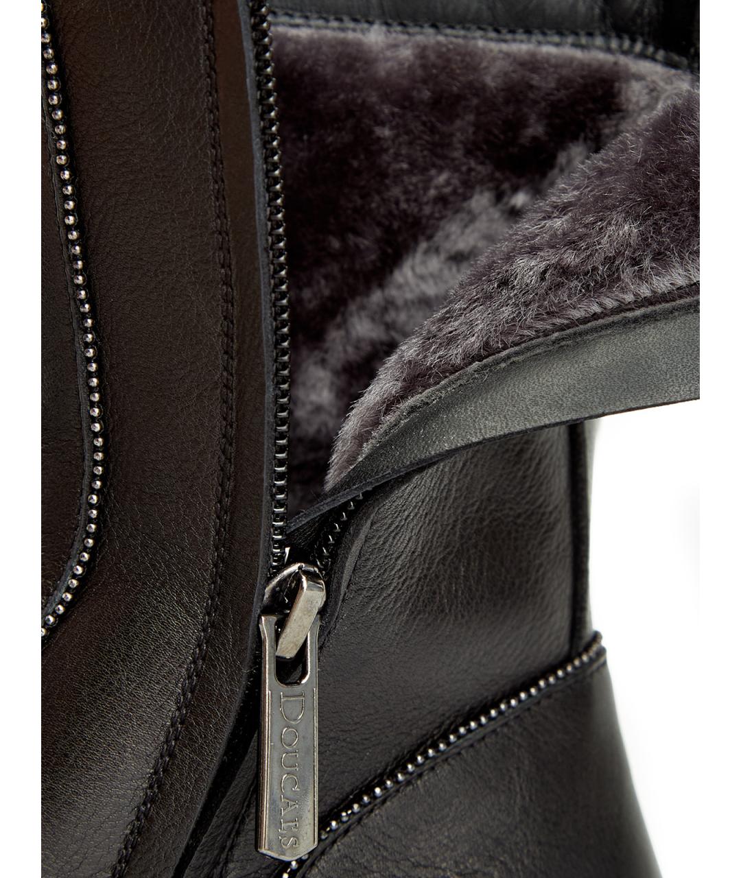 DOUCAL'S Черные кожаные ботинки, фото 6