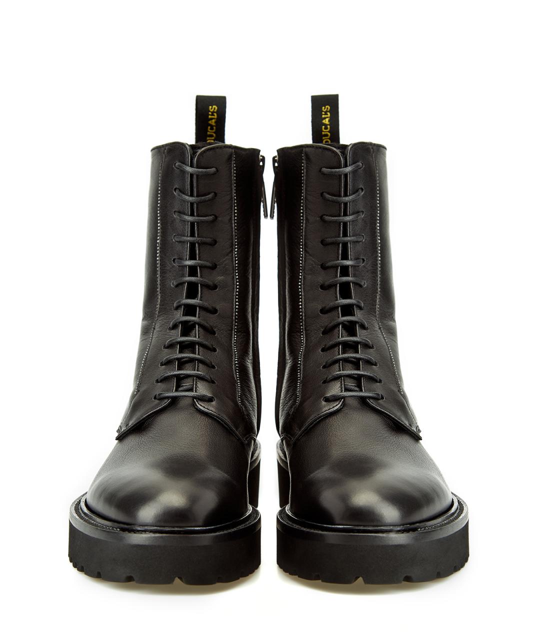 DOUCAL'S Черные кожаные ботинки, фото 5