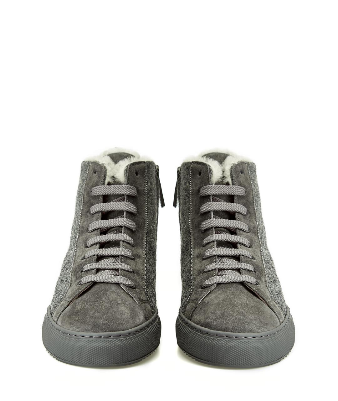 DOUCAL'S Серые кожаные кеды, фото 5