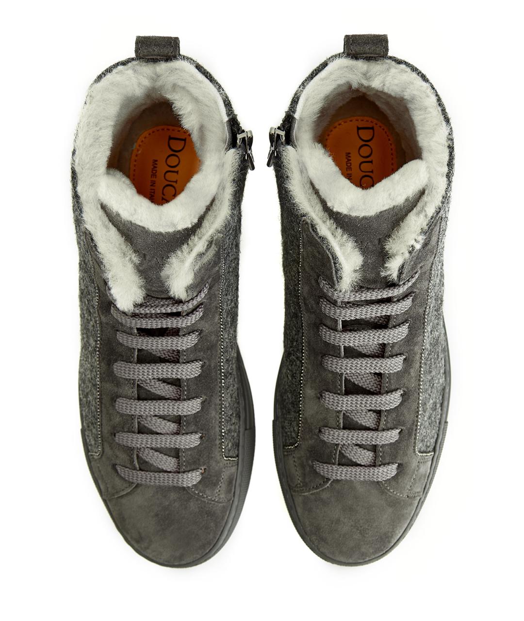 DOUCAL'S Серые кожаные кеды, фото 6