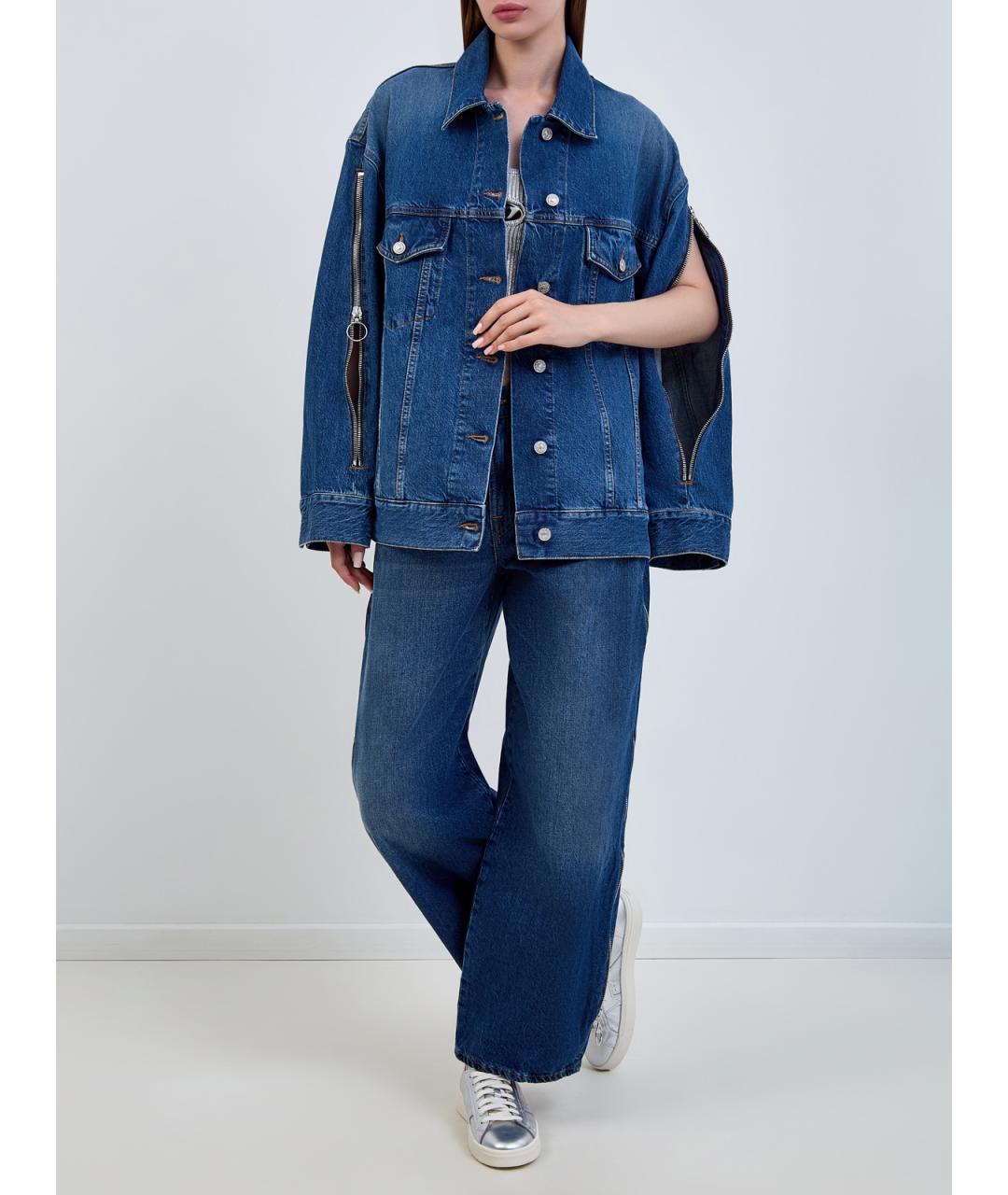 7 FOR ALL MANKIND Синяя хлопковая куртка, фото 2