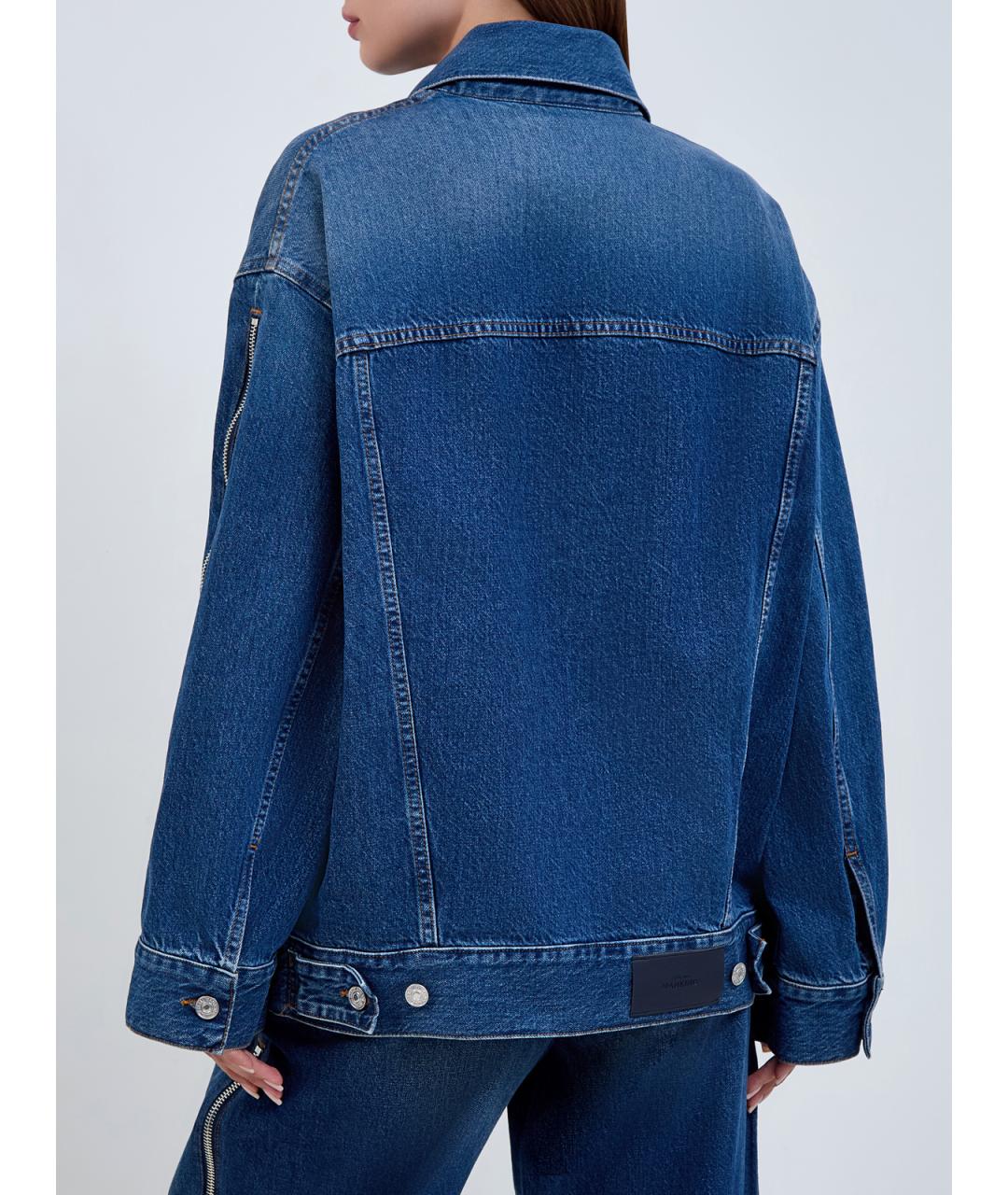 7 FOR ALL MANKIND Синяя хлопковая куртка, фото 4