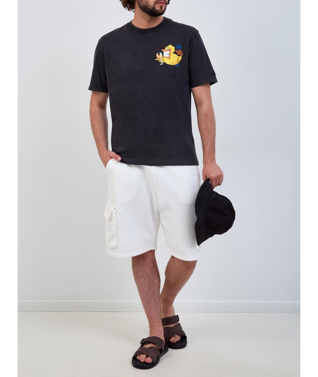 MC2 SAINT BARTH Антрацитовая хлопковая футболка, фото 2