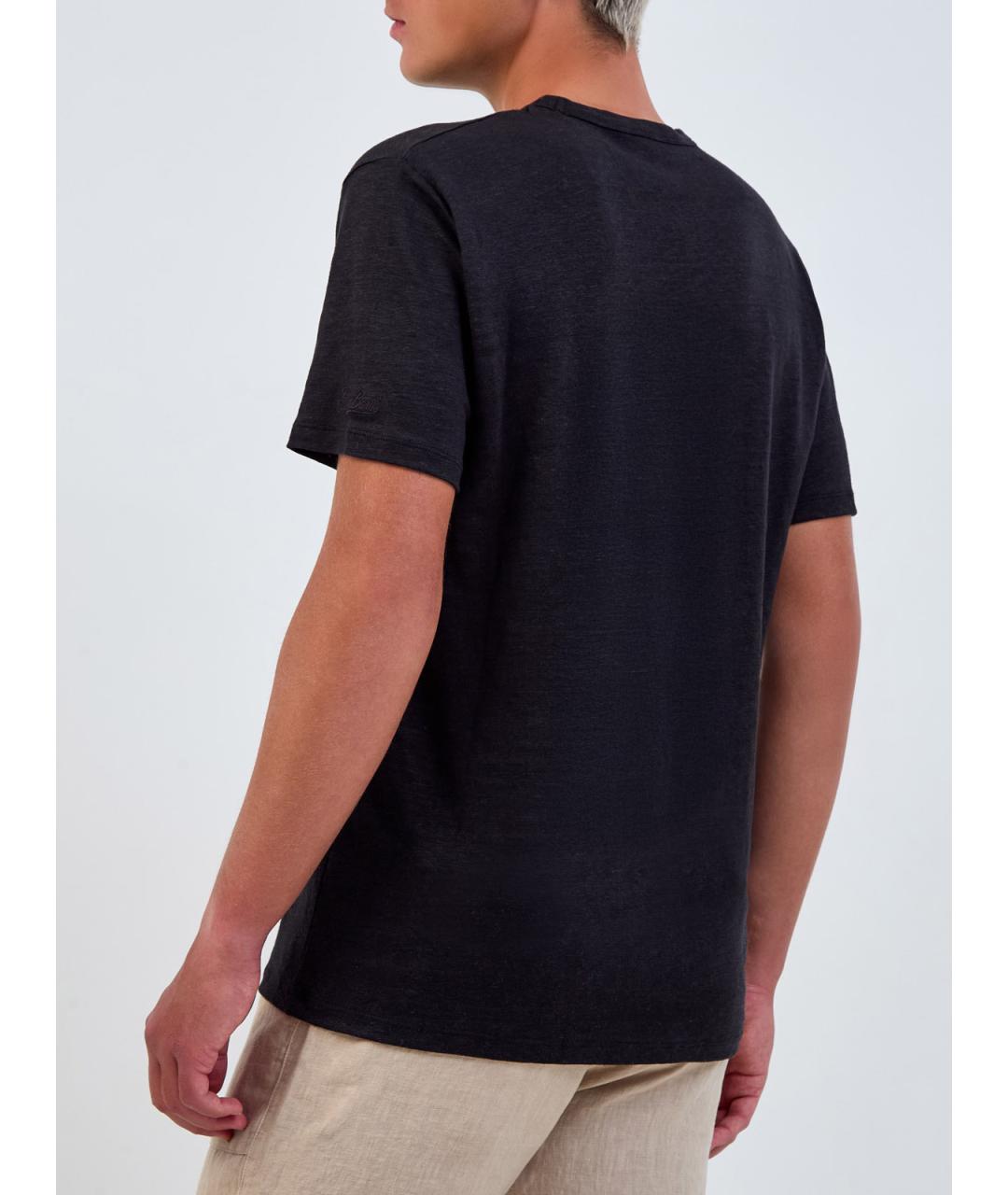 MC2 SAINT BARTH Черная футболка, фото 4