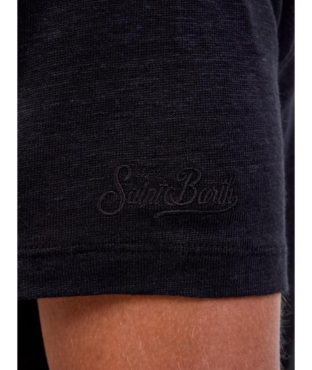 MC2 SAINT BARTH Черная футболка, фото 5