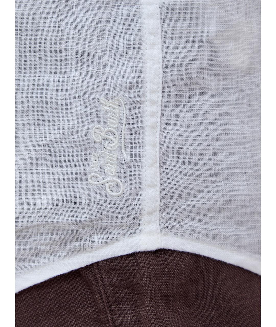 MC2 SAINT BARTH Белая льняная классическая рубашка, фото 5