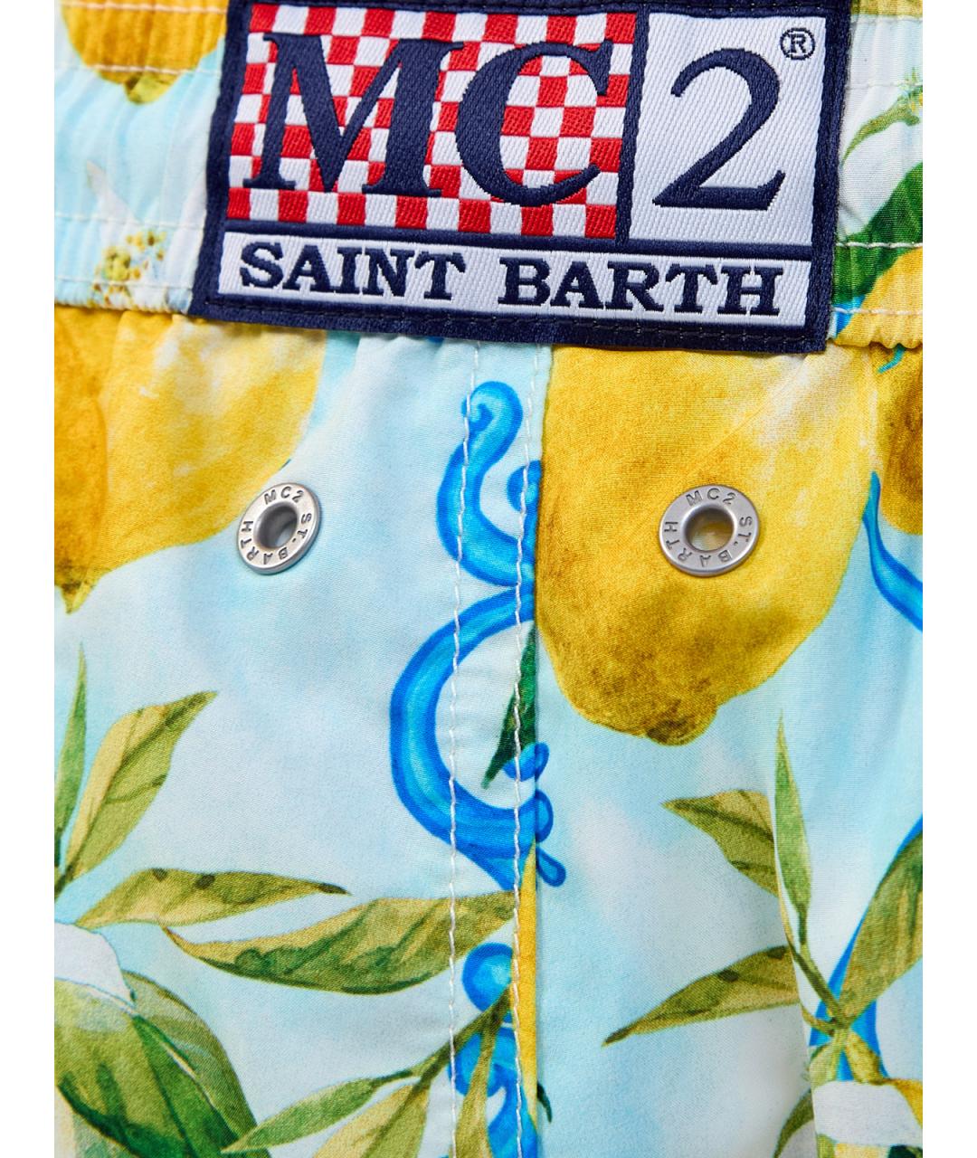 MC2 SAINT BARTH Мульти полиэстеровые шорты, фото 3