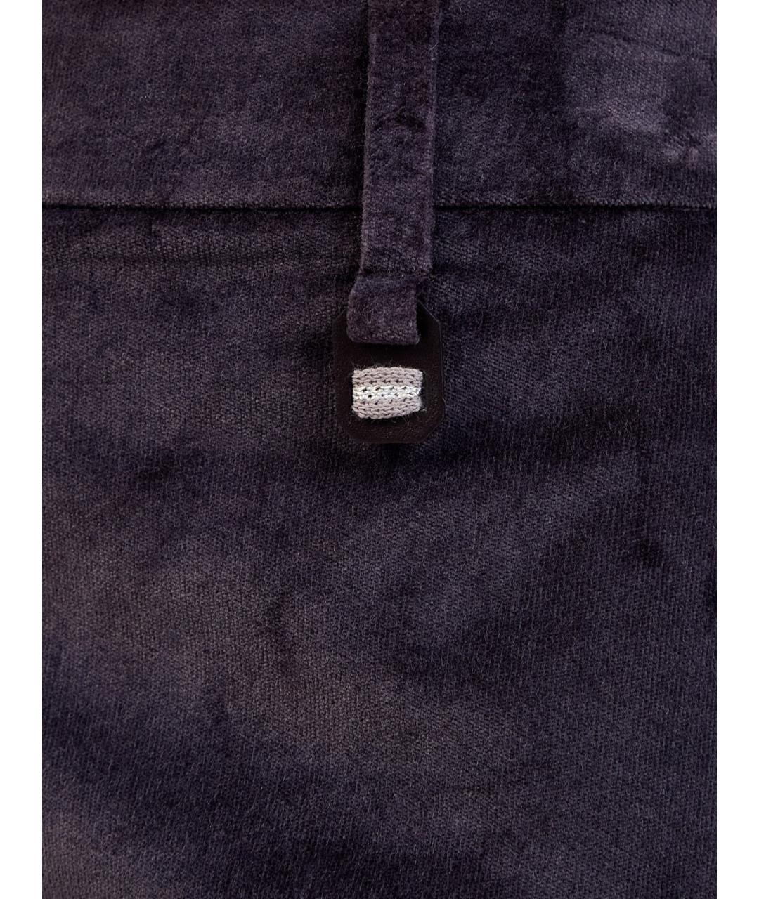 LORENA ANTONIAZZI Фиолетовые хлопковые брюки широкие, фото 5